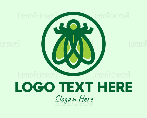 Green Fly Insect Logo