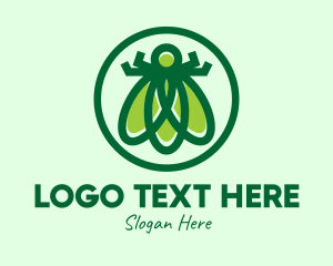 Parasite - Green Fly Insect logo design