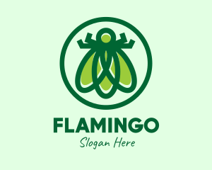 Green Fly Insect Logo