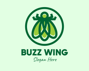 Green Fly Insect logo design