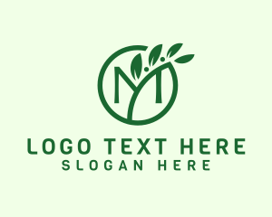 Round - Organic Plant Nature logo design