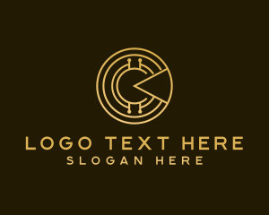 Blockchain - Digital Cryptocurrency Letter C logo design