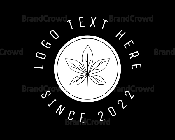 Organic Marijuana Leaf Logo