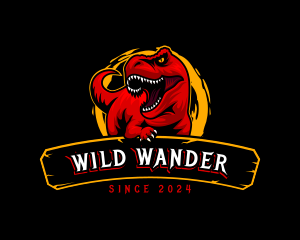 Dinosaur Wild T-Rex logo design