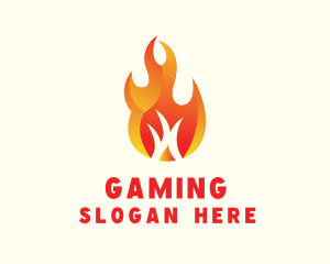 Burning Fire Camping Logo