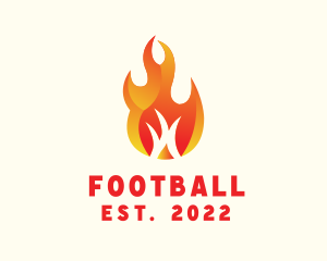 Inferno - Burning Fire Camping logo design