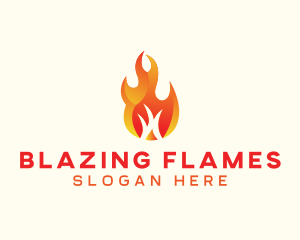 Burning Fire Camping logo design