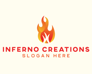 Burning Fire Camping logo design