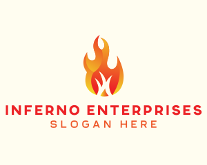 Burning Fire Camping logo design