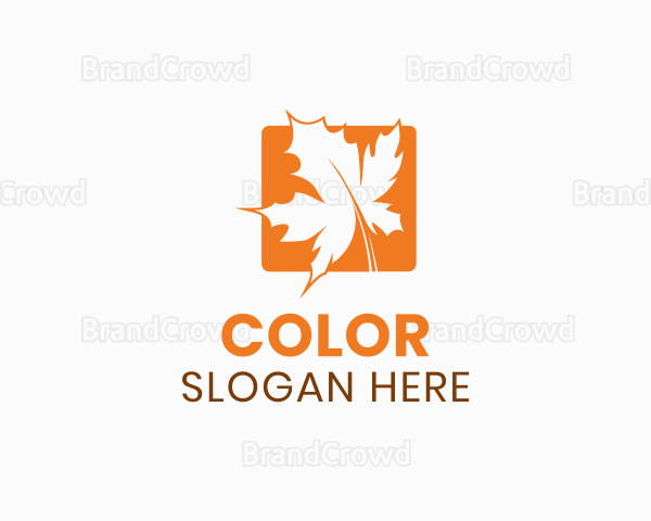 Orange Maple Leaf Logo