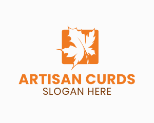 Orange Maple Leaf logo design