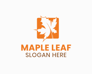 Orange Maple Leaf logo design