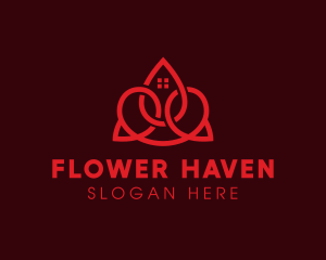  Flower House Realtor logo design