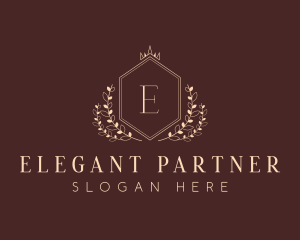 Elegant Hexagon Shield logo design