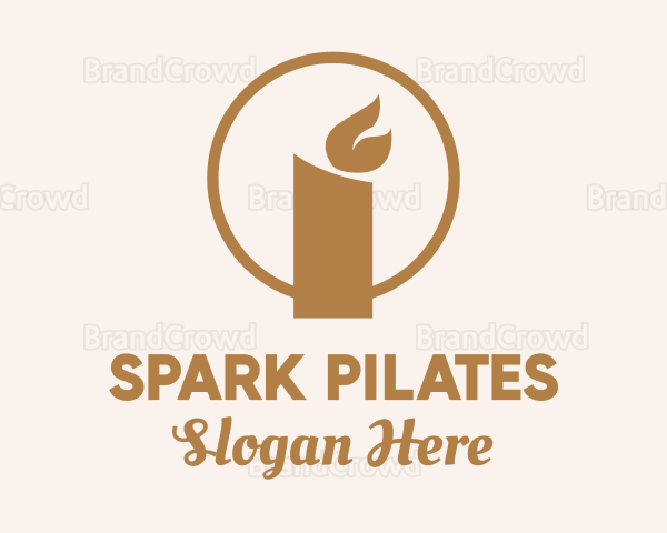 Brown Candle Decor Logo