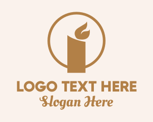 Brown Candle Decor  Logo