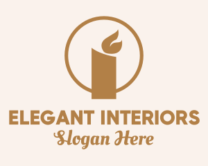 Brown Candle Decor  logo design