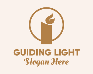 Brown Candle Decor  logo design