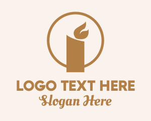 Religious - Brown Candle Decor logo design