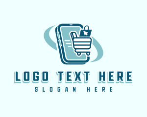 Cellphone - Online Shopping Cart logo design