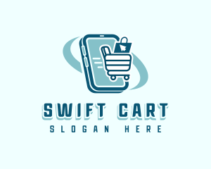 Online Shopping Cart logo design