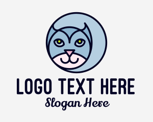 Cat Breeding - Round Pet Cat logo design