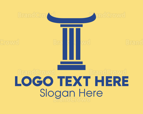 Blue Pillar Horns Logo