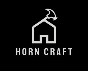 Hammer House Roof logo design