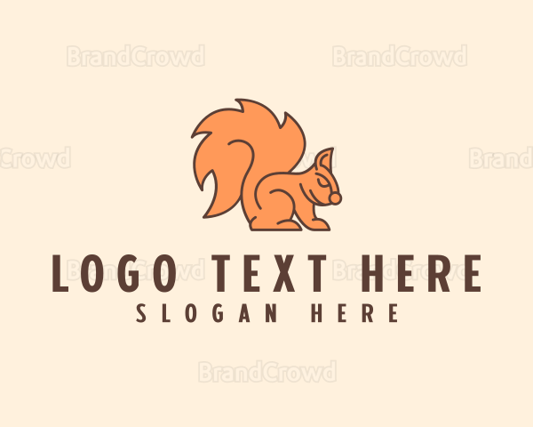 Retro Squirrel Cartoon Logo