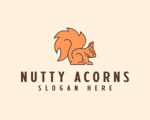 Retro Squirrel Cartoon logo design