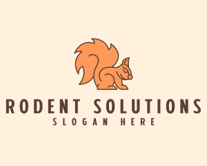 Rodent - Retro Squirrel Cartoon logo design