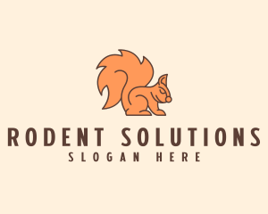 Retro Squirrel Cartoon logo design