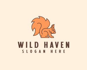 Retro Squirrel Cartoon logo design