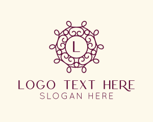 Luxury Purple Pattern Letter  Logo
