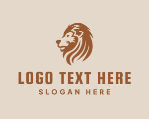 Cat - Brown Lion Mane logo design