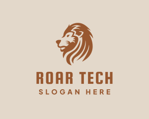 Roar - Brown Lion Mane logo design