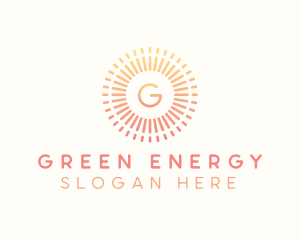 Gradient Solar Energy Letter logo design