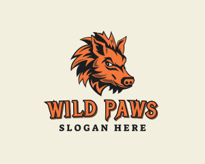 Wild Boar Warthog logo design