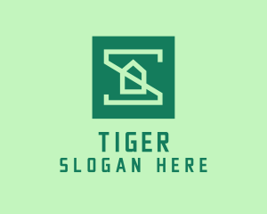 Subdivision - House Letter S logo design