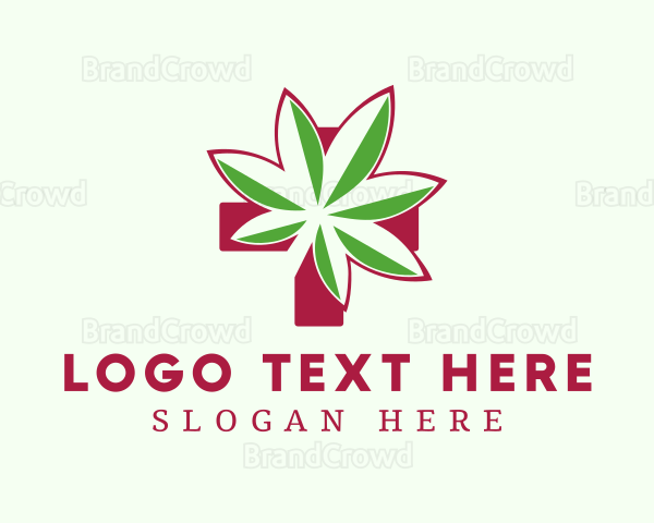 Marijuana Medicine Cross Logo