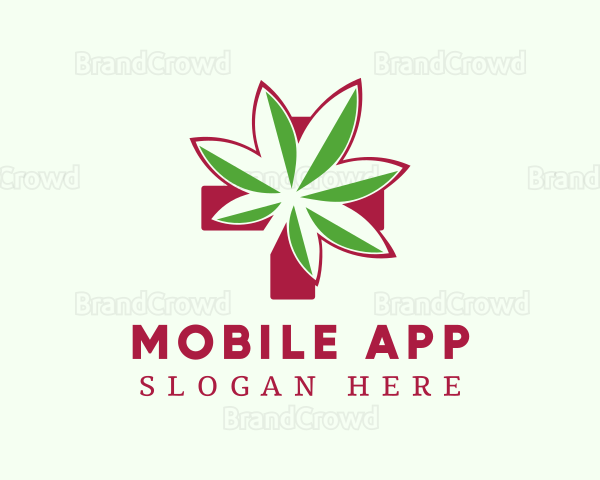 Marijuana Medicine Cross Logo