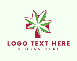 Marijuana - Marijuana Medicine Cross logo design