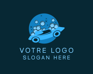 Cleaning - Car Wash Bubble Cleaning logo design