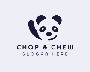 Cute Smiling Panda Logo