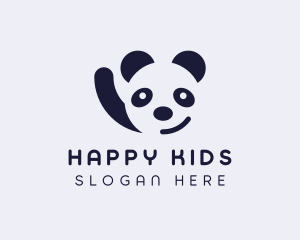 Cute Smiling Panda logo design