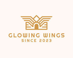 Gold House Wings logo design