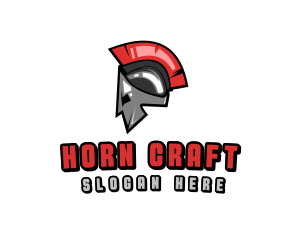 Spartan Helmet Roman Gaming logo design