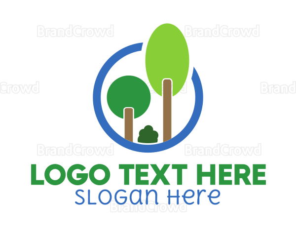 Trees Eco Forest Logo