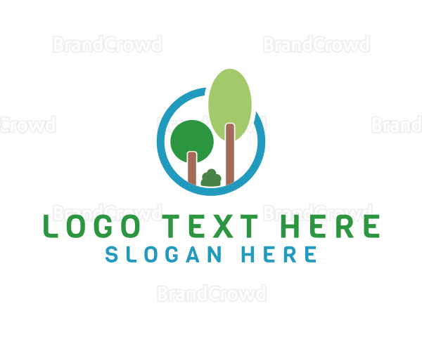 Trees Eco Forest Logo