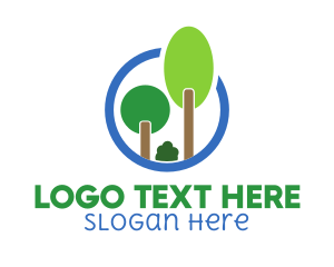 Retreat - Trees Eco Forest logo design